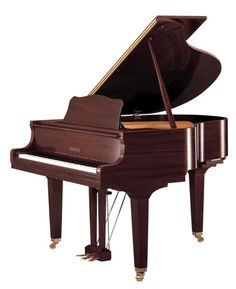 a grand piano is shown on a white background