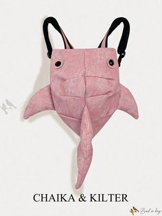 Bird in Bag - Large Capacity Backpack for Students - Chaika & Kilter Shark-Shaped Bookbag Animal Backpacks, Large Capacity Backpack, Novelty Bags, Pink Pattern, Bird In Bag, Large Bags, Womens Backpack, Backpacks, Zipper