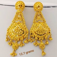 Bridal Gold Earrings, Dulhan Bridal, Gold Earing, Gold Pendants For Men, Ottoman Jewelry, Gold Earrings Indian, Bridal Jewelry Sets Brides, Gold Tops, Gold Bridal Necklace