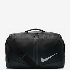 The Nike Run Duffel Bag Has Space For All Your Gear With Multiple Zip Compartments, An Internal Divider To Help You Stay Organized And A Ventilated Compartment For Wet Clothes Or Shoes. A Padded Base Helps Keep Your Stuff Safe. Dimensions: 18" X 9.5" X 8" Materials: 100% Polyester Functional Black Rectangular Duffle Bag, Nike Black Bags For Everyday, Nike Black Everyday Bags, Everyday Black Nike Bag, Sporty Black Rectangular Weekender Bag, Black Rectangular Weekender Bag For Sports, Functional Black Duffle Bag With Top Carry Handle, Nike Black Bag With Zipper Closure, Nike Black Sporty Bag