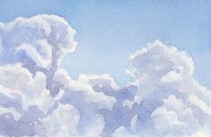 a painting of some clouds in the sky