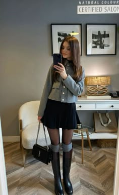 Rok Mini, Rock Outfit, Miniskirt Outfits, Cute Fall Outfits, 가을 패션, Autumn Outfit, Looks Style, Mode Inspiration