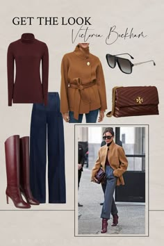 Burgundy Outfits For Women Classy, Victoria Beckham Street Style 2023, Victoria Beckham Body Shape, Victoria Beckham Winter Outfits, Victoria Beckham Style Casual Chic, Victoria Beckham Aesthetic, Victoria Beckham Style 2024, Victoria Beckham Style 2023, Get The Look Outfits