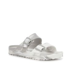 Birkenstock-Arizona Essentials Slide Sandal - Women's The women's Arizona Essentials sandal is right on trend and fits into your warm weather wardrobe thanks to their casual silhouette. These vibrant slides from Birkenstock feature a flexible EVA material and a waterproof finish for easy care. Dr Martens Style, Martens Style, Keds Style, Bridal Wedding Shoes, Grey Tie Dye, Grey Tie, Trending Sneakers, Birkenstock Arizona, Mens Essentials