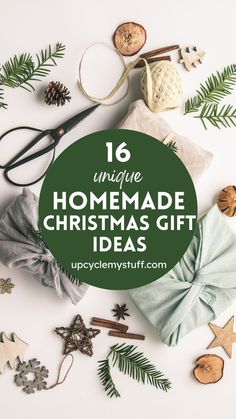 christmas gift ideas with text overlay that says unique homemade christmas gifts under $ 10