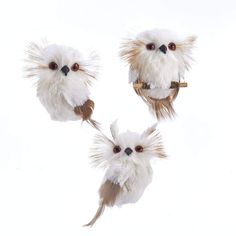 PRICES MAY VARY. Owl Figurine Ornaments come as a set of 3 owls each with brown accented ears and tail feathers Ornaments are made of styrofoam, polyester, and feather with natural cream finish; Hangs from gold string Each decorative hanging figurine ornament measures approximately 4 inches tall; Perfect addition to your nature themed holiday décor or Christmas tree Perfect for hanging display on a Christmas tree or ornament stand for the holidays Ships in protective packaging Our story begins a Snow Owl Tree Topper, White Owl Christmas Tree Topper, Owl Christmas Tree Ornaments, Owl Tree Topper Christmas, Woodland Christmas Tree, Ears And Tail, Old World Christmas Ornaments, Owl Ornament, Christmas Owls