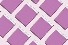 purple squares are arranged in rows on a pink background with the words,'i love you