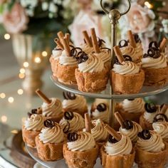 Incredible Mini-Dessert Ideas For Weddings / Blog | Wedding Outline Espresso Brownie Bites, Wedding Outline, Wedding Dessert Ideas, Edible Lavender, Chocolate Mousse Cups, Fancy Desserts Recipes, Coconut Bites, Ideas For Weddings, Outdoor Celebration