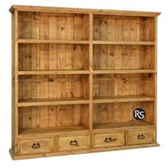 an old wooden bookcase with drawers