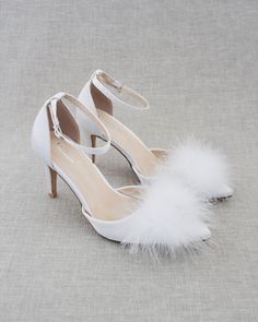 Classic Wedding Shoes, Faux Fur Wedding, Bridesmaids Shoes, Wedding Shoes Sandals, Glitter Flats, Pointy Toe Heels, Pointy Toe Flats, Bridal Heels, Bridesmaid Shoes