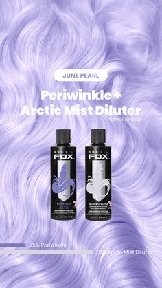 hair color, hair dye, hair ideas for summer 2024, pastel, purple, color mixing, colorful hair Periwinkle Hair, Arctic Fox Hair Color, Fox Hair, Lilac Hair