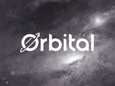 the logo for orbital is shown in front of a galaxy background