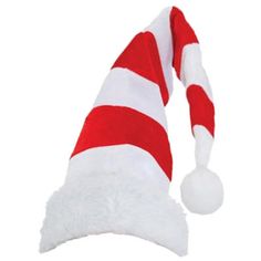 a red and white striped hat on top of a white background with the word dr seuss