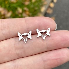 Fox Lover, Fox Head, Hood Ornaments, Handcrafted Earrings, Exquisite Jewelry, Steel Jewelry, Stainless Steel Jewelry, Stylish Accessories, Gift For Lover