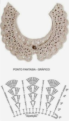 crocheted collar pattern with instructions to make it look like an openwork necklace