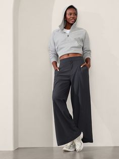 Saw this on Athleta: Fall Athleisure Pants For Workwear, High Stretch Trousers For Work, Versatile Dress Pants With Elastic Waistband, Workwear Straight Leg Bottoms With Ribbed Waistband, Straight Leg Workwear Bottoms With Ribbed Waistband, Straight Leg Bottoms With Ribbed Waistband For Work, Workwear Athleisure Ankle-length Pants, Workwear Bottoms With Ribbed Waistband And Straight Leg, Athleisure Workwear Bottoms For Fall