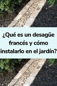 the words are in spanish and english on top of an image of a garden path