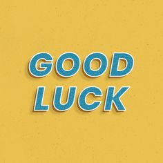 the words good luck are cut out of paper