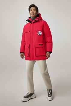 Expedition Parka | Canada Goose Red Parka Outfit Winter, Weatherproof Long Sleeve Parka For Cold Weather, Weatherproof Long-sleeve Down Parka, Windproof Parka For Outdoor Work, Windproof Long Sleeve Parka For Outdoor Work, Utility Waterproof Parka For Outdoor Work, Windproof Long Sleeve Down Parka, Windproof Down Parka, Weatherproof Long Sleeve Parka For Outdoor Activities