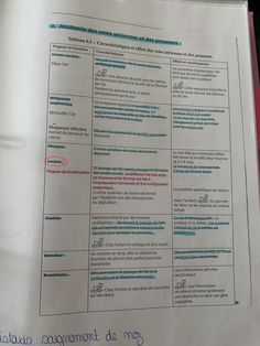 a piece of paper that has some type of information on it with writing in spanish