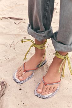 LOW HEEL ROPE SANDALS Fisherman Sandals Women, Zara Flats, Rope Sandals, Colored Rope, Sandals Outfit, Fisherman Sandals, Womens Sandals Flat, Zara United States, Shoes For Women