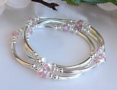 Accessories Boho, The Bangles, Bracelets Silver, Swarovski Crystal Bracelet, Swarovski Bracelet, Bracelet Wedding, Crystal Bangle, Bracelet Crystal