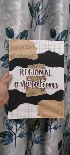 someone holding up a piece of paper with the words regional appraitions on it