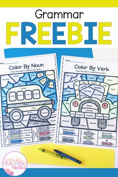 two color by number pictures with the words'freebie'in front of them