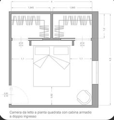 the floor plan for a bedroom and bathroom