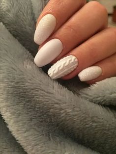 Cute Nail Colors, Sweater Nails, Her Nails, White Nail Designs, Blue Nail, White Nail, Popular Nails, Kandy