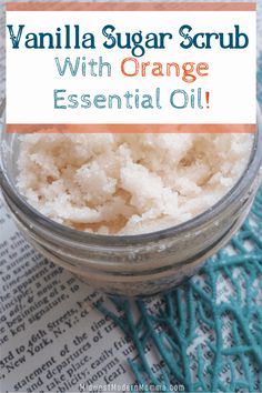 Prefer to make your own body products or looking for a handmade gift idea? Try this Vanilla Sugar Scrub with Orange Essential Oil! Vanilla Sugar Scrub, Diy Sugar Scrub, Bath Soaks, Diy Body Scrub, Sugar Scrub Diy