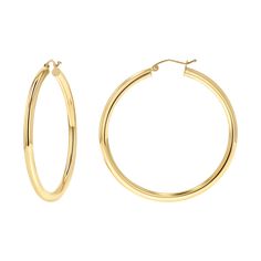 Our favorite classic everyday hoops! A bold look yet lightweight and comfortable so they won't weigh down your ears. From jeans and t-shirt to a LBD, these earrings are a staple this season. Tube Thickness 3mm. Also available in 2mm and 4mm thickness. 

20mm (0.80") Diameter
30mm (1.20") Diameter
35mm (1.40") Diameter
45mm (1.75") Diameter
Solid 14K Gold
Lifetime Guarantee
Made in Los Angeles Tube Hoop Earrings, Golden Hoops, Golden Earrings, Gold Filled Hoops, Loop Earrings, Earring Sale, Gold Hoops, Gold Hoop, Gold Hoop Earrings