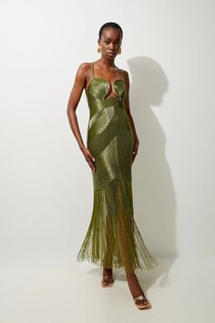 Premium Embellished Draped Beaded Strappy Midi | Karen Millen Bride Jumpsuit, Petite Wedding Guest Dresses, Latest Maxi Dresses, Petite Midi Dress, Summer Bridesmaid Dresses, Maxi Dress Collection, Tall Dresses, Outfits Petite, Bandeau Dress