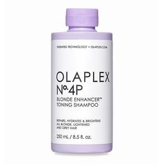 All OLAPLEX® products contain our patented technology, strengthening fragile bonds with every step of the routine for the healthiest hair possible. Their best-selling shampoo is now formulated to celebrate the beauty of blonde. OLAPLEX® No.4 BOND MAINTENANCE™ SHAMPOO cleanses while adding hydration and repair. The newest addition to the family, OLAPLEX® No.4-P maintains all the benefits of the original and deposits just the right amount of tone to neutralize any unwanted warmth between salon visits. Whether your blonde comes naturally or from your stylist, root to tip or balayage, even if you’re proudly grey - OLAPLEX® 4-P BOND MAINTENANCE PURPLE SHAMPOO will help keep your color bright. **OLAPLEX products are thoroughly tested in-house and by independent third-party laboratories for safet Shampoo Olaplex, Olaplex Blonde, Olaplex Products, Best Purple Shampoo, Olaplex Shampoo, Gene False, Toning Shampoo, Purple Shampoo, Sulfate Free Shampoo