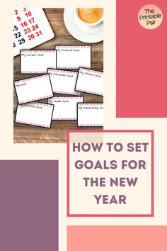 How to set goals for the new year graphic with goal cards in the background How To Set Goals, Vision Board Ideas, Achieve Your Dreams, New Year's Resolutions, Goal Planning, Set Goals