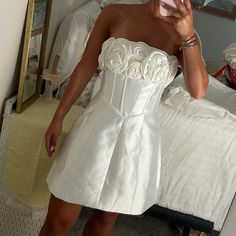 Reposhing This Item I Purchased From @Ep95. Wore For My Wedding After Party, And Just Had It Dry Cleaned So It’s Ready For Its Next Home! Wedding After Party, Next Home, After Party, My Wedding, Dresses Xs, The Label, Colorful Dresses, Color White, Dresses