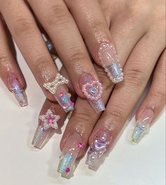 Chinese Nails, Mystic Nails, Shell Mermaid, Gel X Nails, X Nails, Mermaid Nails