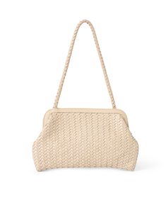 A chic new style from Bembien, the Le Sac is a sophisticated shoulder bag that is ideal for everyday wear. It features a woven leather exterior, a magnetic closure, and a small interior pouch to keep you organized on-the-go. Slip the Le Sac through your arm for rooftop gatherings under the stars or wear it with your favorite occasionwear for an easy daytime look. Woven Leather Bag, Simple Tote, Spring Knits, Embroidered Clutch, Straw Clutch, Crystal Stud Earrings, Blue Paisley