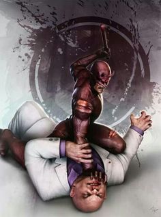 an image of a man wrestling with another man