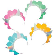 three different types of hair accessories on a white background