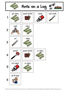 worksheet for kids to learn how to write and draw an insect on a log