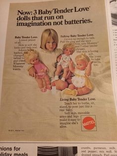 an article in the news about baby tender love dolls that run on battery operated batteries