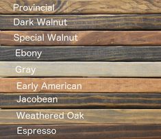 the names of different types of wood