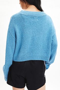 Forever staple BDG sweater in an effortless pullover sweater style. Designed in a boxy & cropped fit featuring a wide v-neckline and drop shoulders for a slouchy look. Finished with ribbed knit trim. Find it only at Urban Outfitters. Features BDG Jenna cropped v-neck sweater Slouchy oversized sweater Soft and stretchy knit Wide v-neckline and long sleeves with ribbed knit trim Ribbed knit hem Boxy, relaxed fit Cropped length Easy pullover style UO exclusive Contents + Care 53% Recycled polyester Slouchy Sweater, Blue Fits, Small Chest, V Neck Sweater, Popular Style, Vneck Sweater, Neck Sweater, Sweater Top, Ribbed Knit