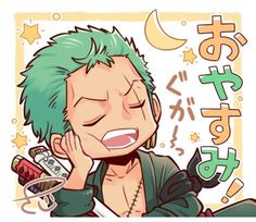 an anime character with green hair holding a cell phone to his ear and looking at it