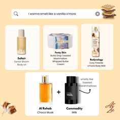 FALL SCENT COMBO LAYERING GUIDE #bodycareproducts #walmartfinds #lilbuttadropz #fragrance #showerroutine#explore #howtosmellgood #Fentyholiday#hygiene#classy#cozy#layering#fall#targetfinds#fallscent#autumn #vanilla #influencer #fyp#amber#marshmello Whipped Butter, Walmart Finds, Toasted Marshmallow, Fall Layers, Fall Scents, Shower Routine, Body Mist, Body Oil