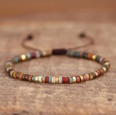 Bracelet Stacks Ideas, Brown Beaded Bracelets With Colorful Beads For Gift, Red Bohemian Beaded Bracelets For Everyday, Everyday Red Bohemian Beaded Bracelets, Gemstone Bracelets Diy, Strength Bracelet, Couple Friends, Jasper Bead Bracelet, Picasso Jasper