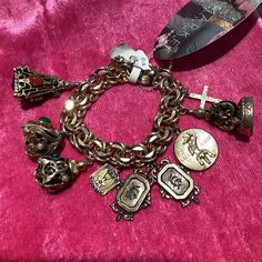 D E S C R I P T I O N Vintage 1960’s Antique Chunky Charm Bracelet M E A S U R E M E N T S Bracelet Length:7.8 In; Bracelet Width: 1-2.5” 100% Authentic Of Your Money Back Always Authenticity Guarantee All Items Sold In Our Shop Are 100% Guaranteed Authentic Vintage Or Your Money Back. Chunky Charm Bracelet, Vintage Charm Bracelet, Assemblage Jewelry, Wedding Jewelry Bracelets, Wedding Bracelets, Bracelet Length, Wedding Bracelet, Vintage 1960s, Jewelry Vintage