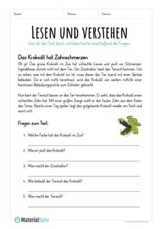 the german language worksheet with an image of a green frog on it's back