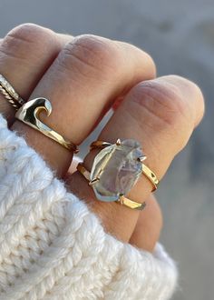 Aphrodite Crystal Ring | James Michelle Jewelry Layered Silver Jewelry, Love Is Powerful, Twisted Wire Rings, The Goddess Of Beauty, Seasonal Color Palette, Jewelry Mood Board, Goddess Of Beauty, Gifts For My Girlfriend, Love List